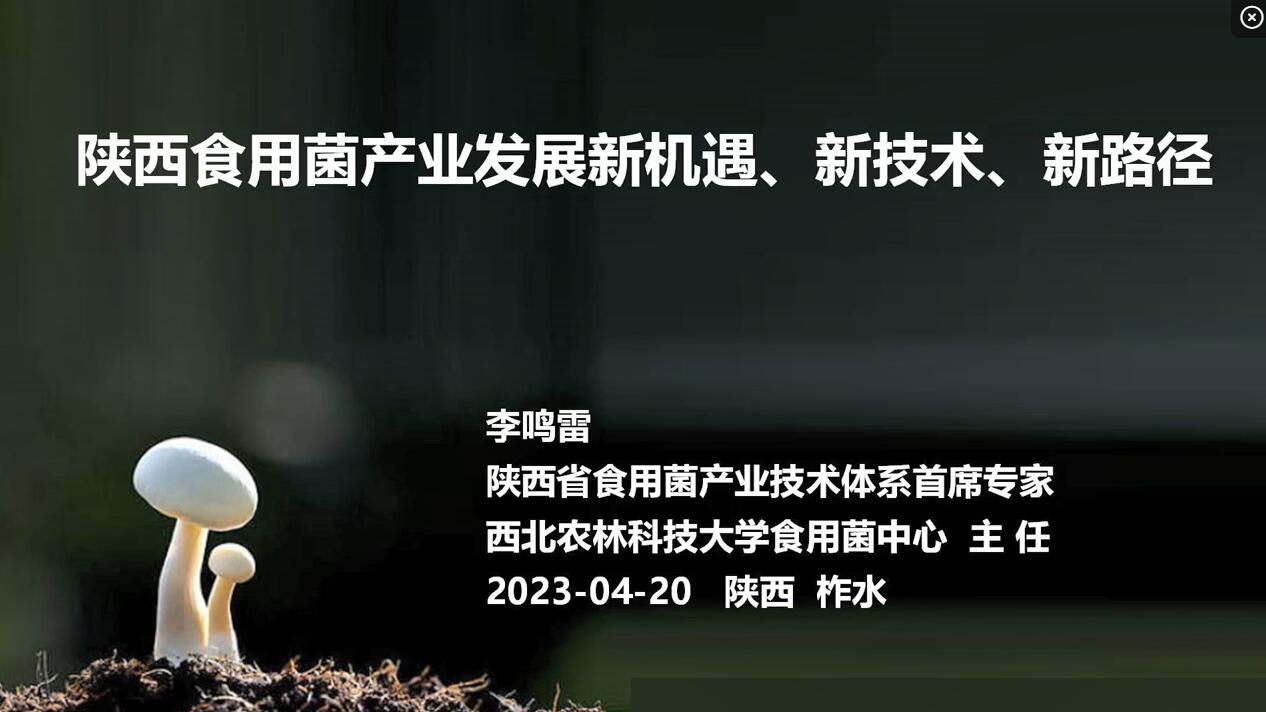 陕西食用菌产业发展新机遇、新技术-李鸣雷